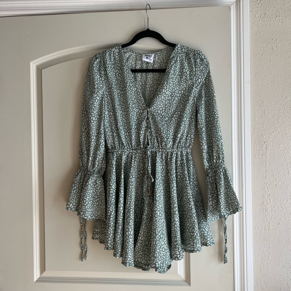 Princess Polly Romper w/ bell sleeves